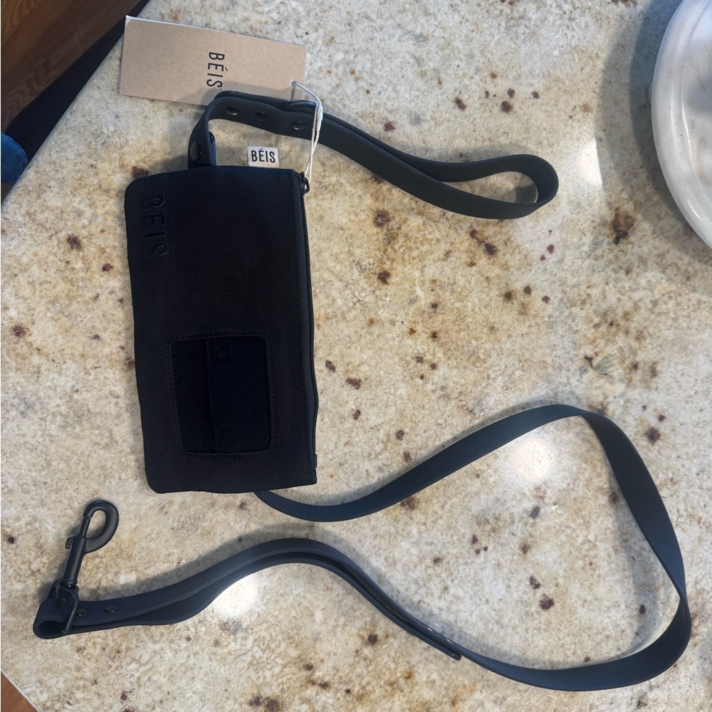 BEIS Black Crossbody Phone Pouch with Detachable Strap